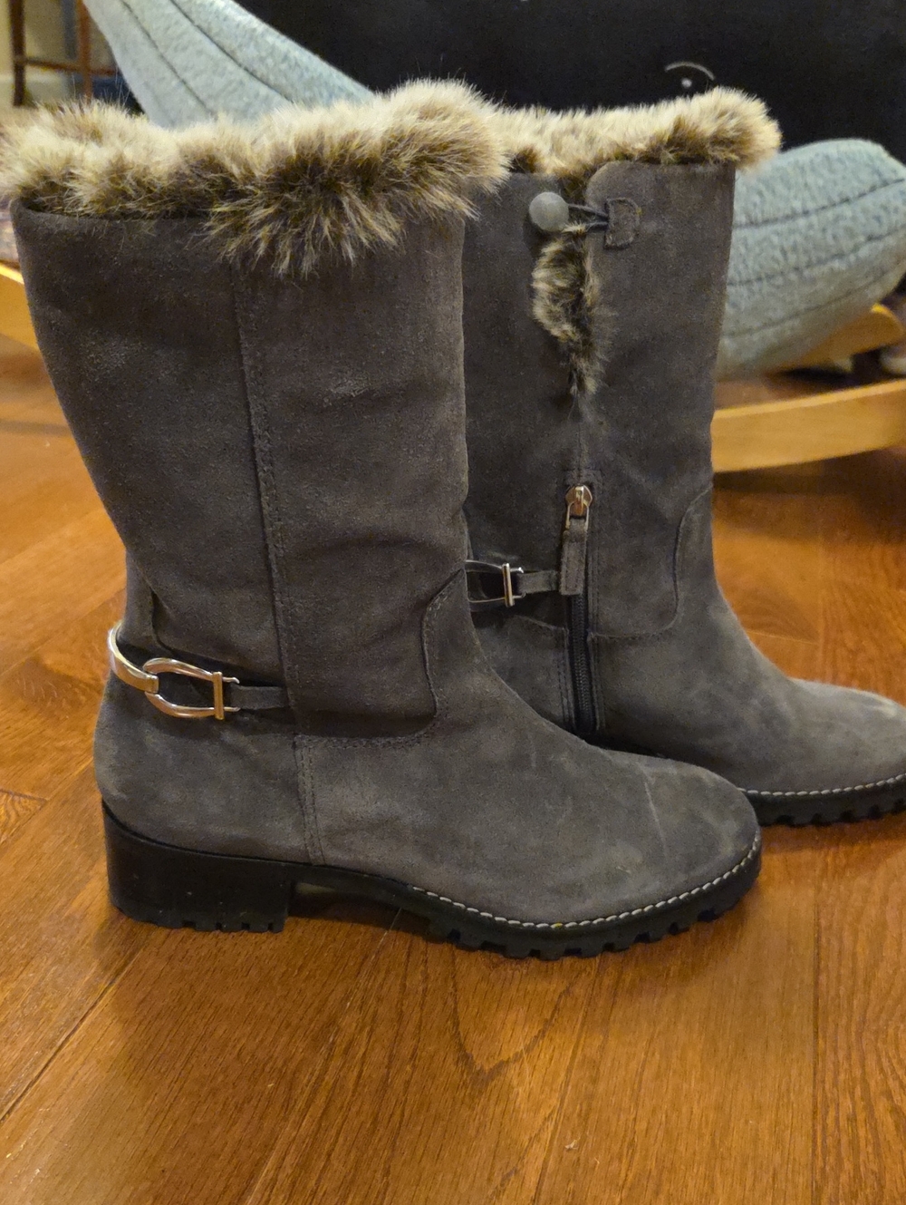 Talbots Faux-Fur Trim Boots
